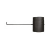 Stahl System Rura czarna z szybrem 25cm 200mm Długa rączka 15RSZ200/25